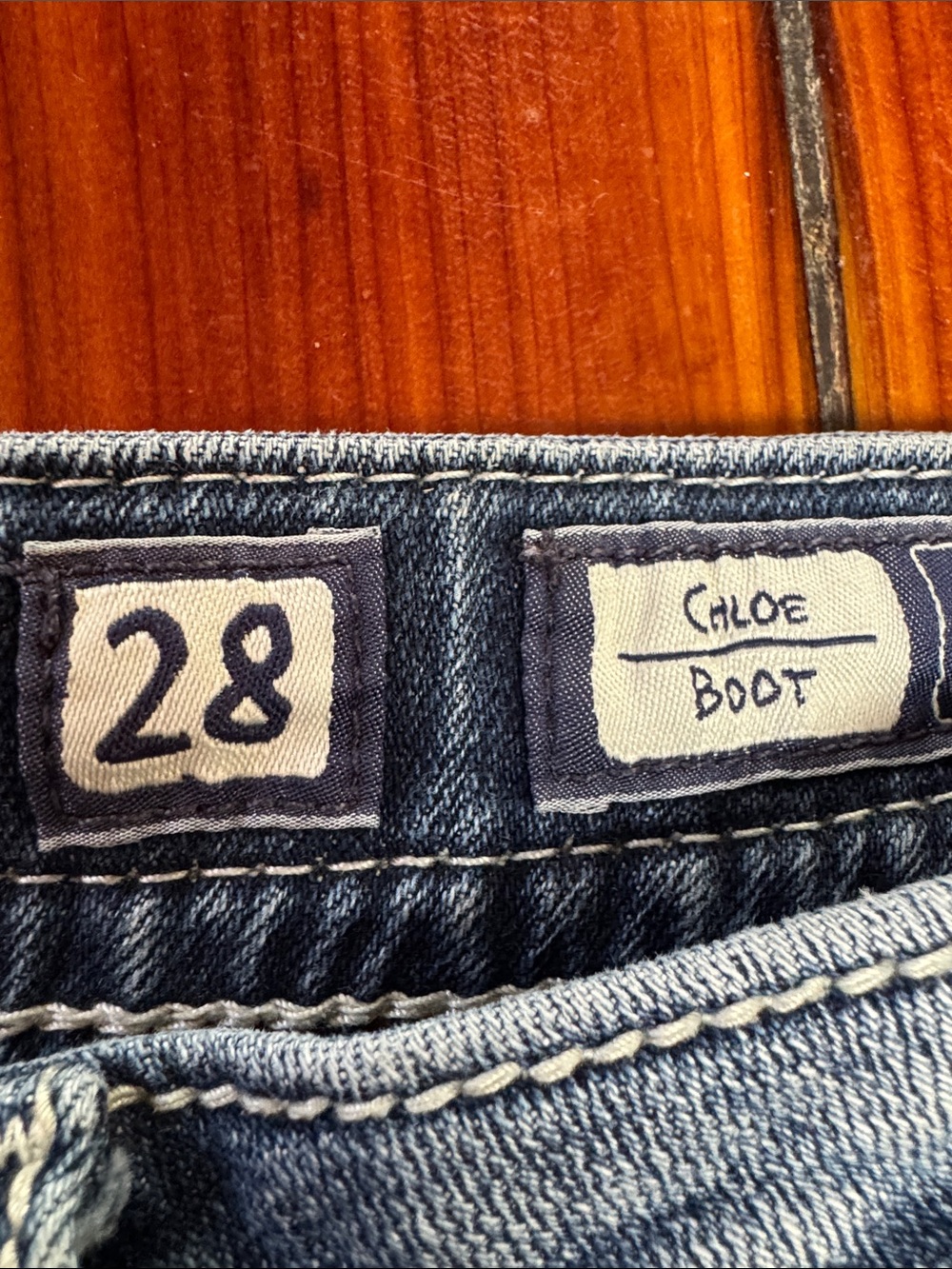 Miss Me Blue Flare Jeans with Subtle Whiskering Chloe Boot Cut - Picture 3 of 10